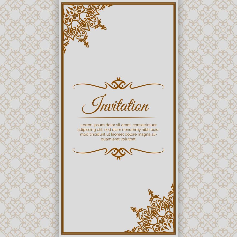 invitation background, with mandala ornaments and decorative patterns vector