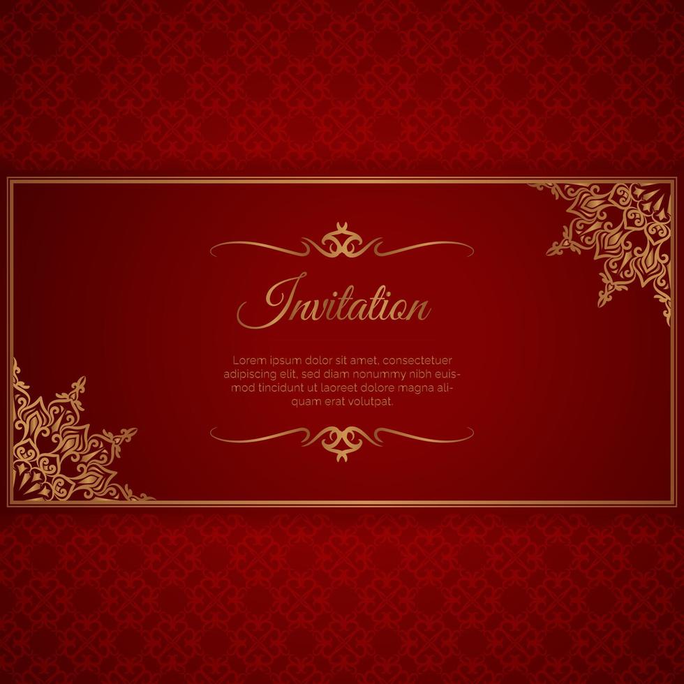 invitation background, with mandala ornaments and decorative patterns vector