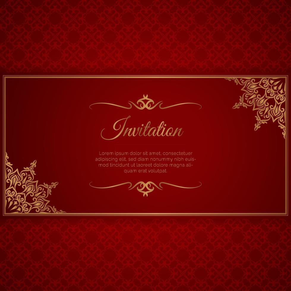 invitation background, with mandala ornaments and decorative patterns vector