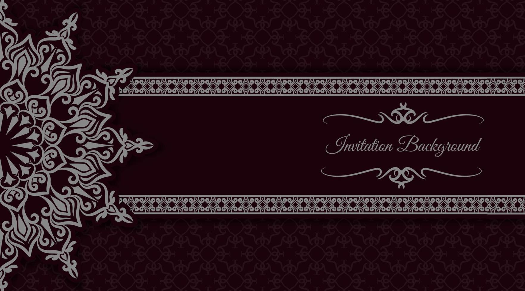 invitation background, with mandala ornaments and decorative patterns vector