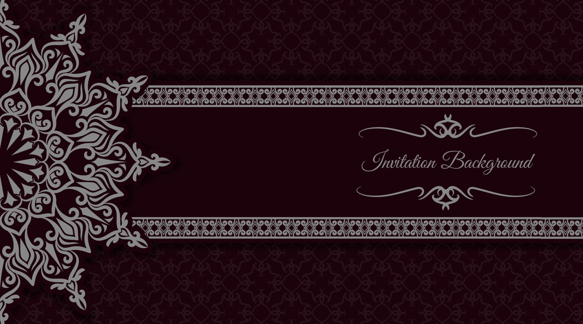 invitation background, with mandala ornaments and decorative patterns