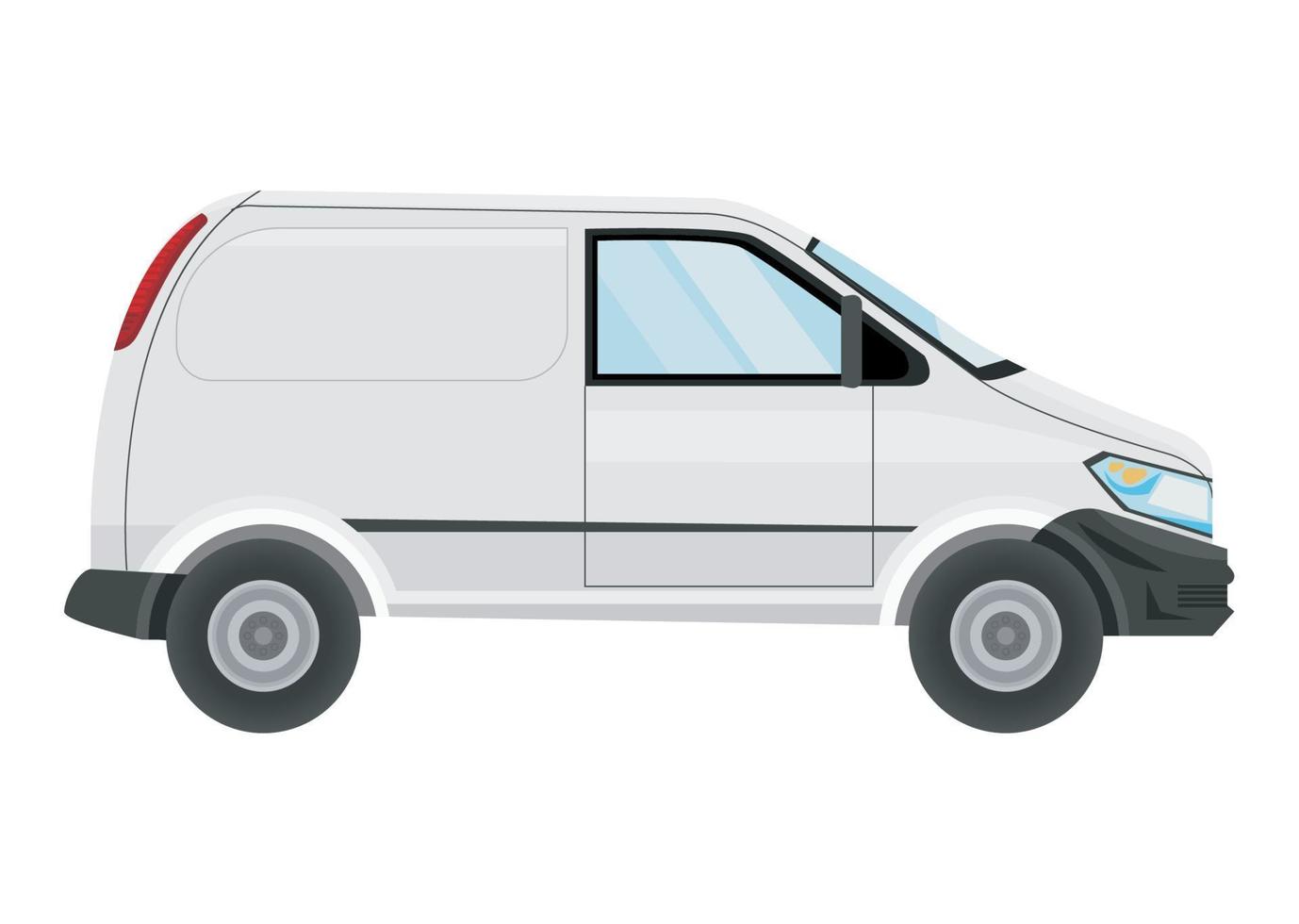 white van vehicle mockup vector