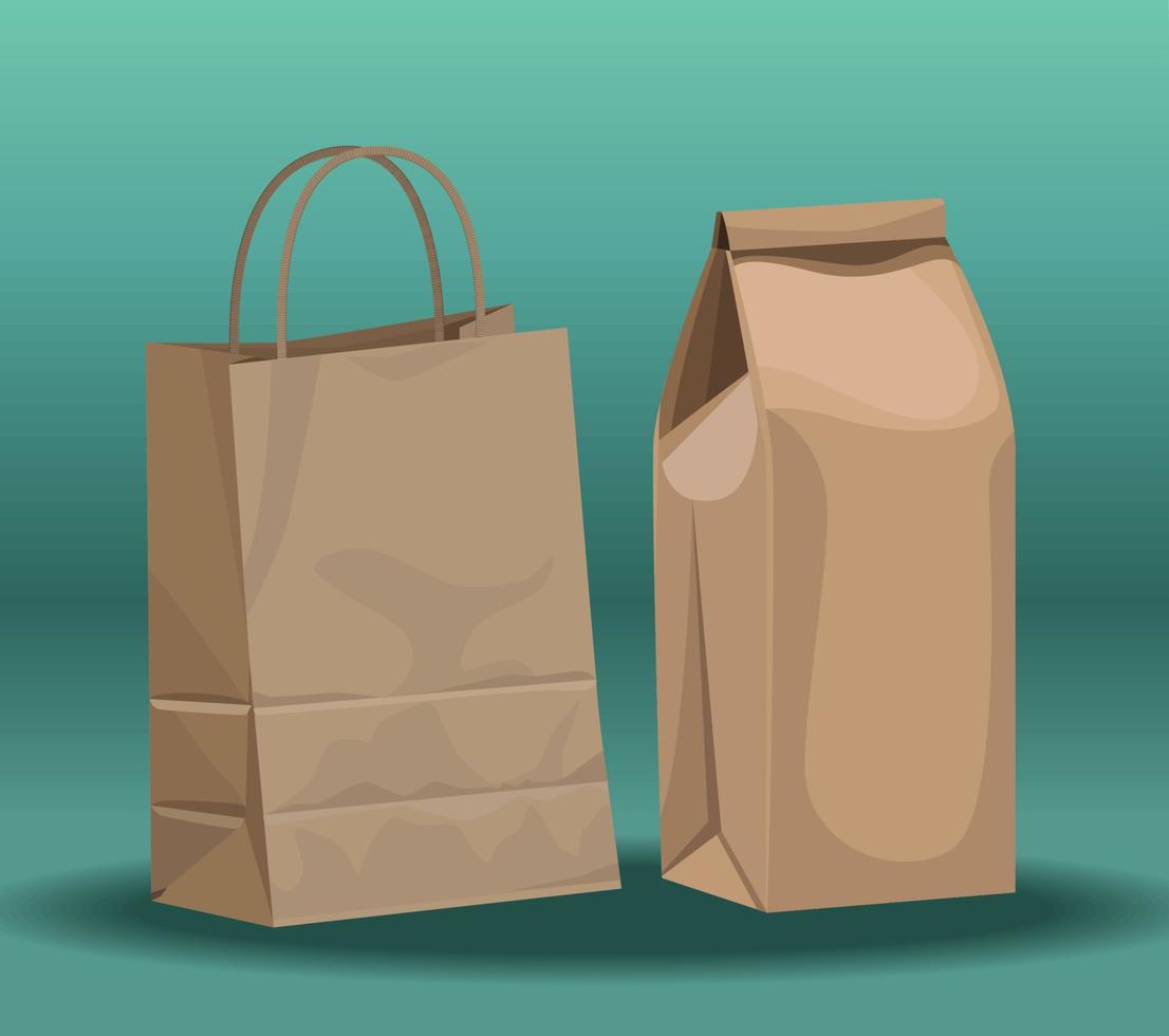 paquetes de bolsas ecológicas vector