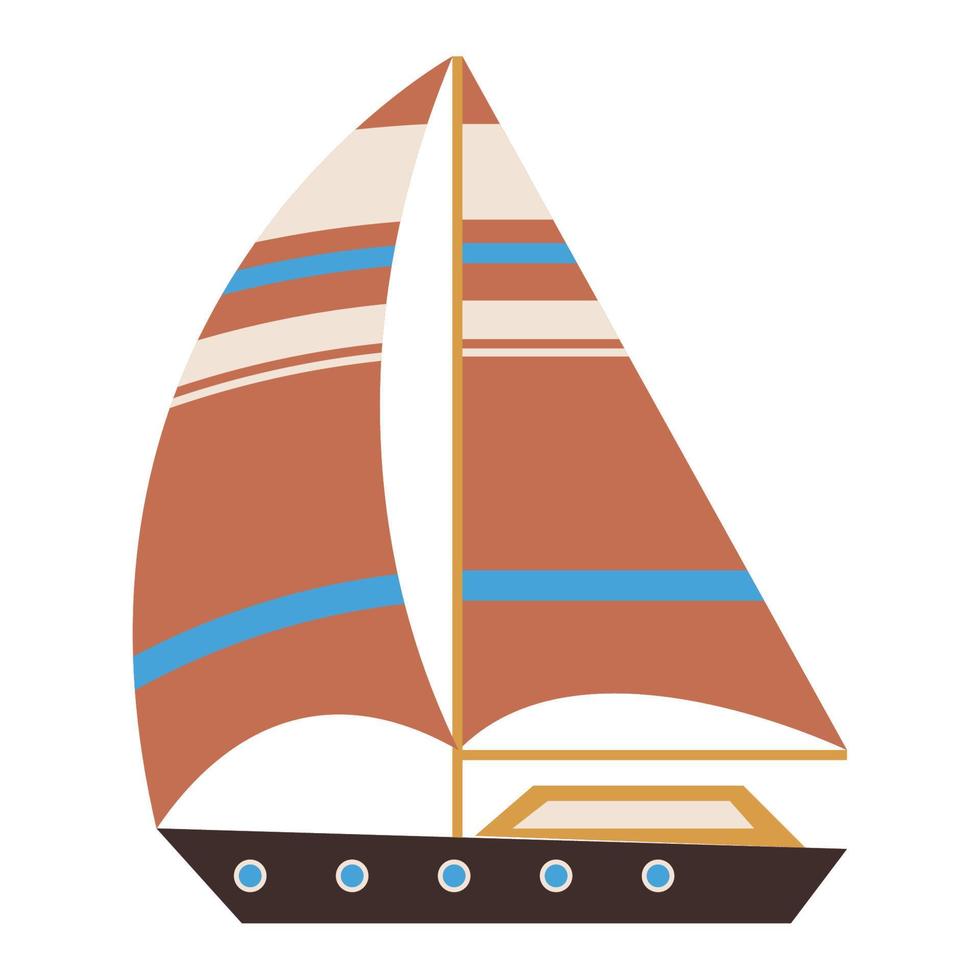sailboat aquatic transport vector