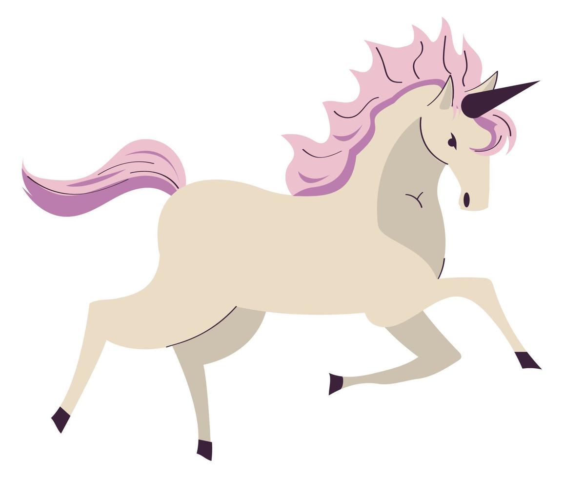 unicorn magic animal running vector