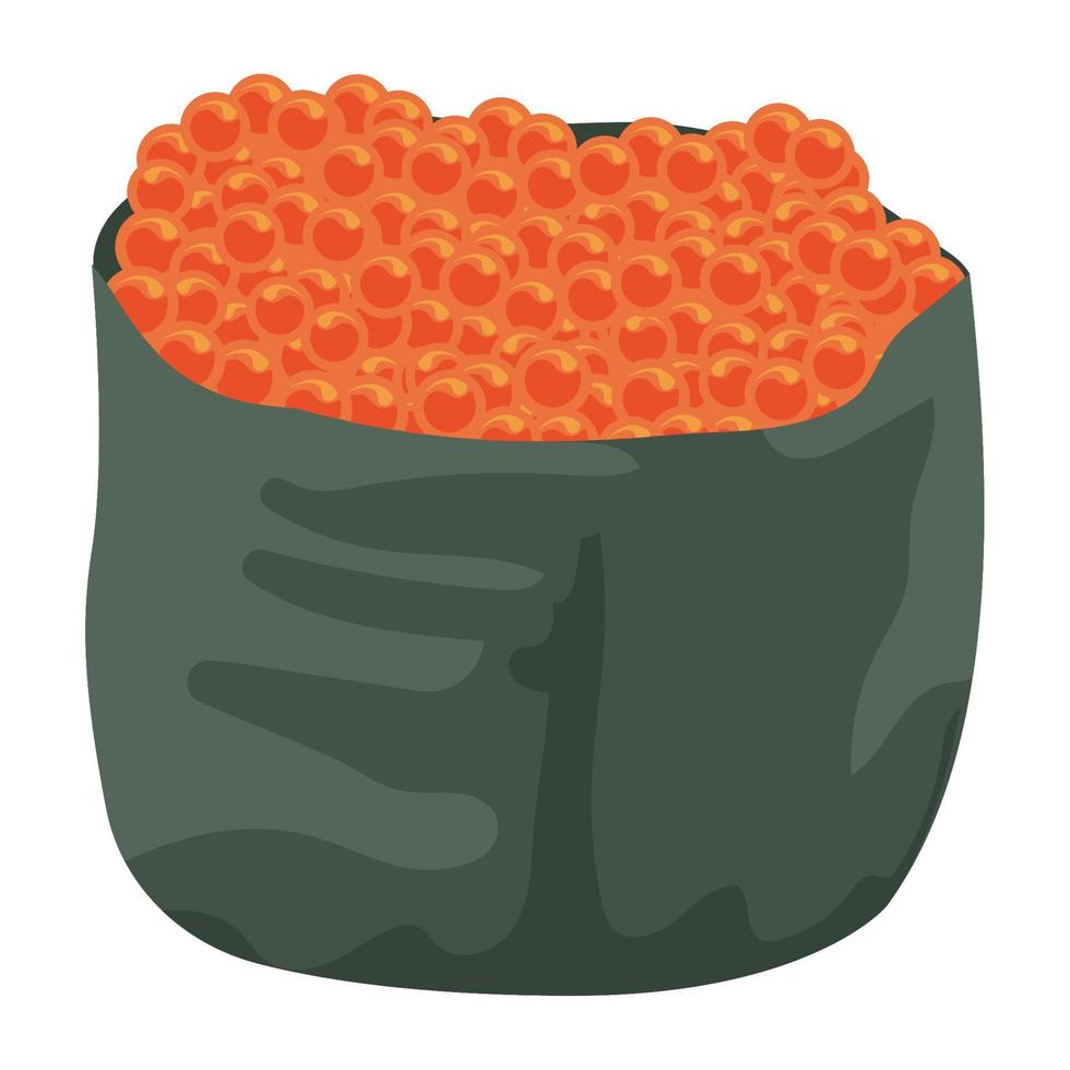 gunkan sushi asian food vector