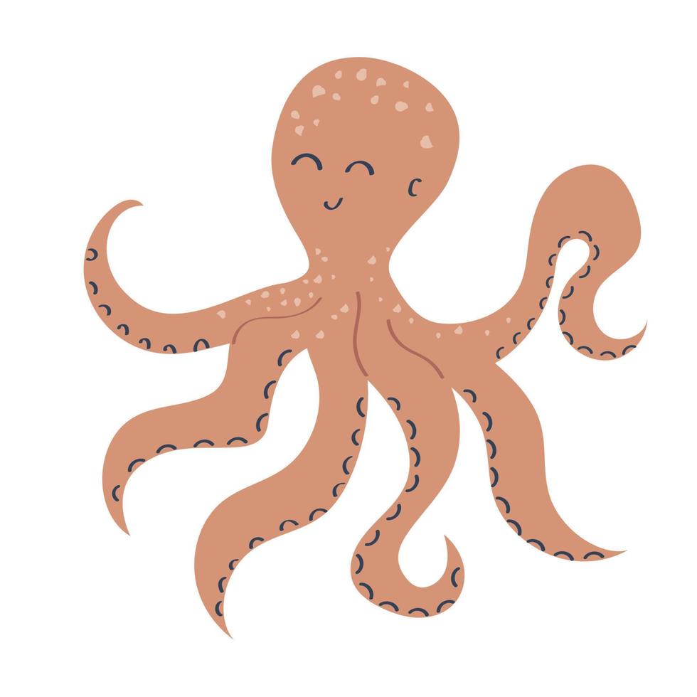 octopus sealife animal vector