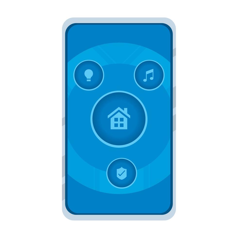 teléfono inteligente con aplicación smarthome vector