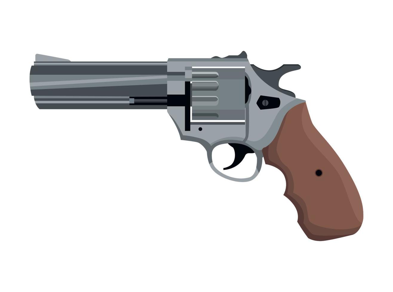 revolver handgun weapon vector