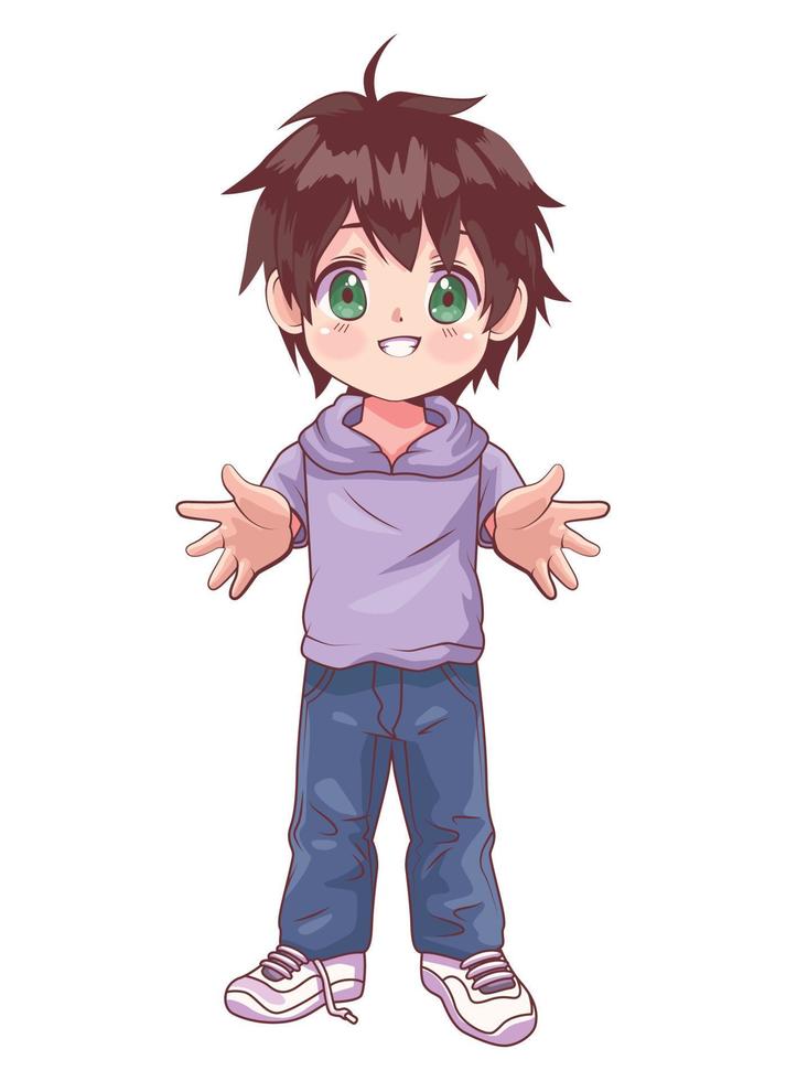 Cute Anime Boy Kid Stock Vector Royalty Free 23021572  Shutterstock