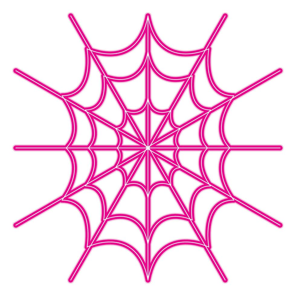 halloween spiderweb neon light vector