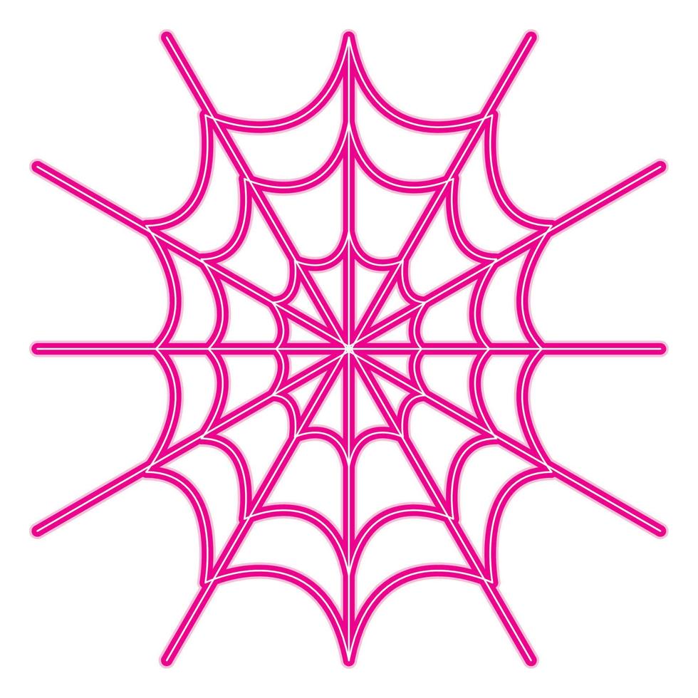 halloween spiderweb neon light vector