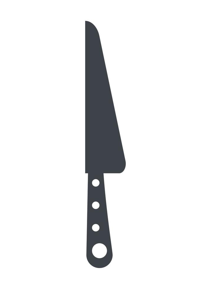 cuchillo, utensilio de cocina, silueta vector