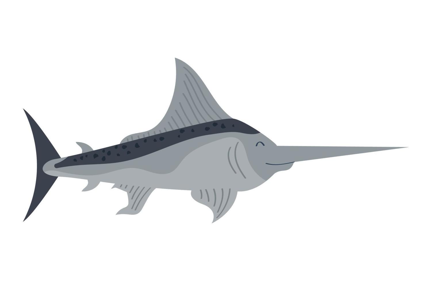 swordfish sealife animal vector