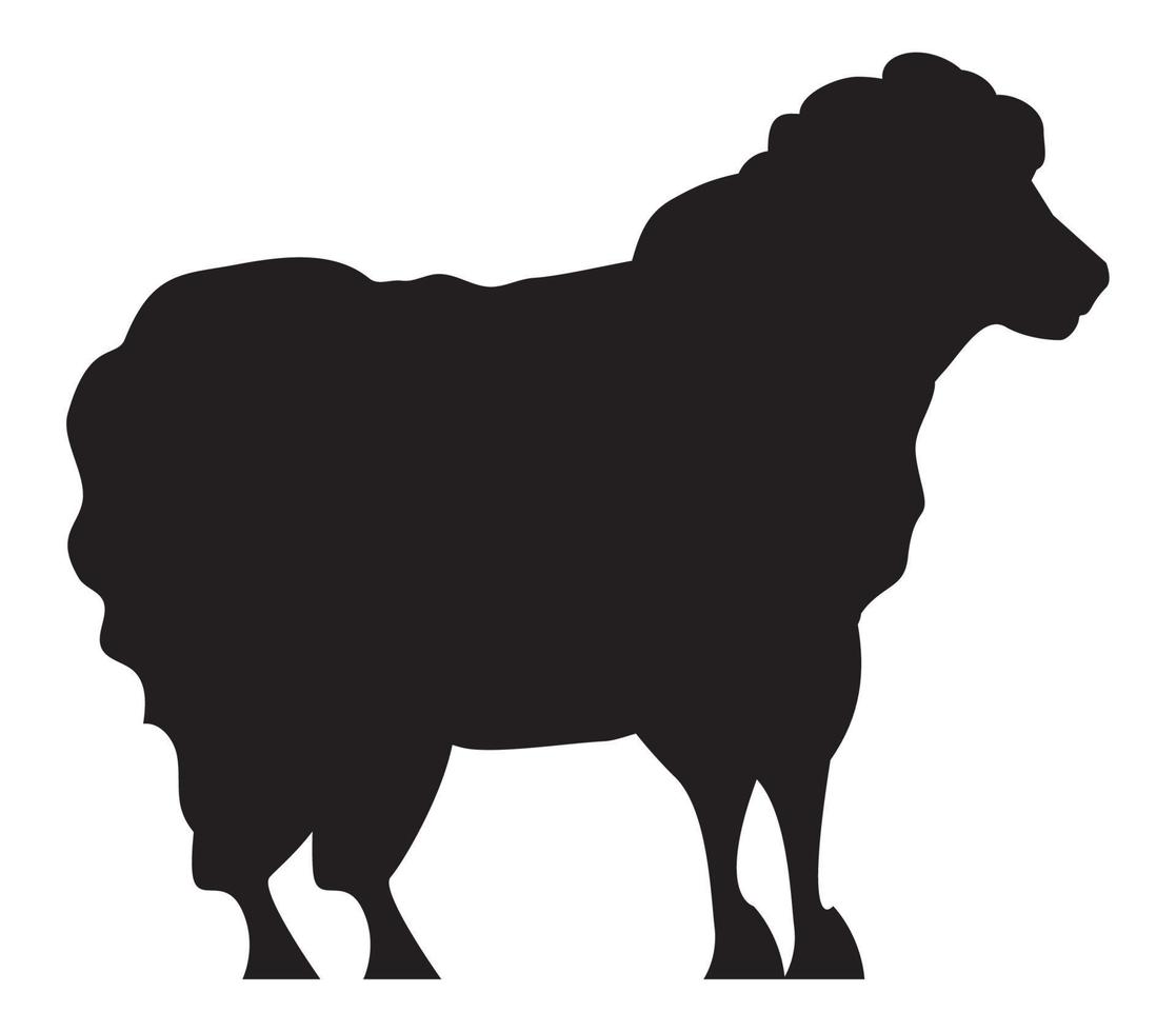 sheep animal farm silhouette vector