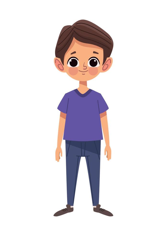 little boy standing vector