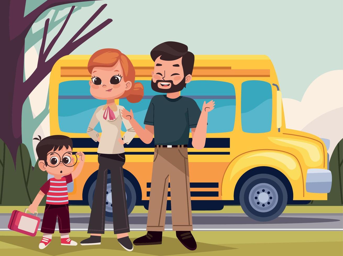 teachers and student vector