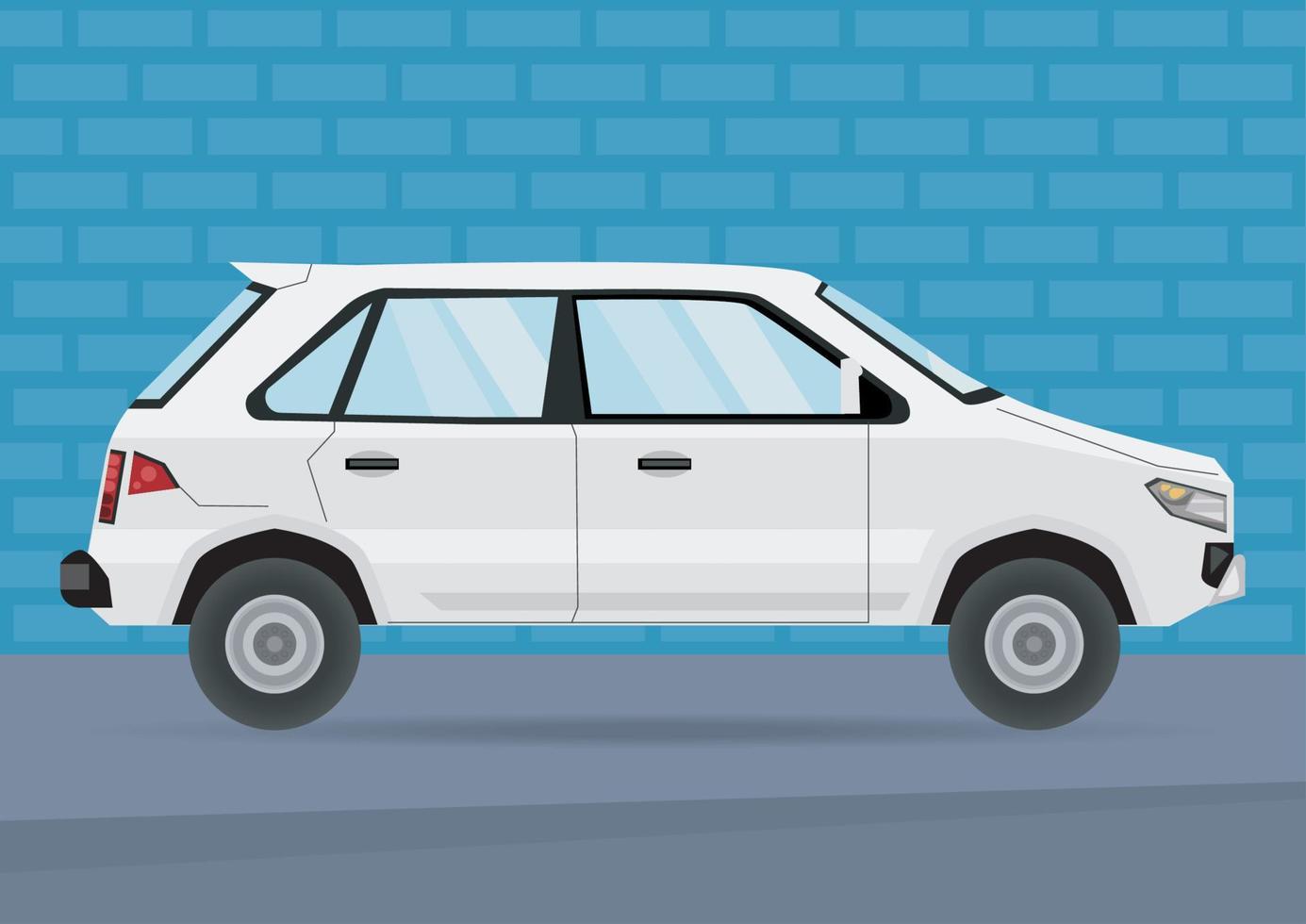 white car vehicle mockup vector