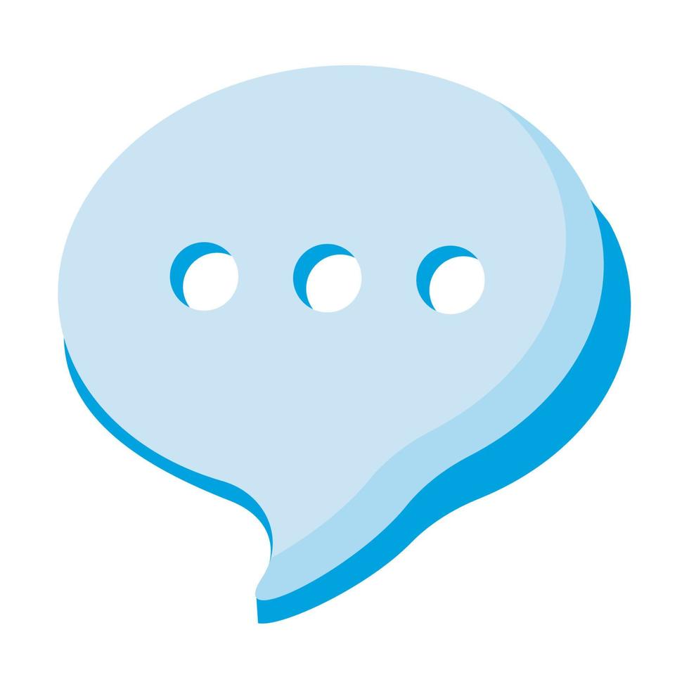 blue speech bubble message vector