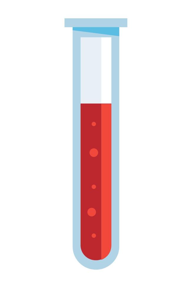 prueba de tubo con sangre vector