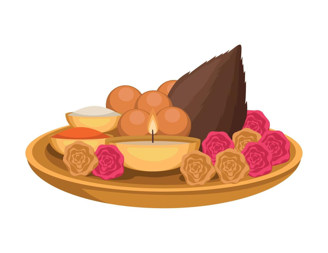 hindu celebration food vector