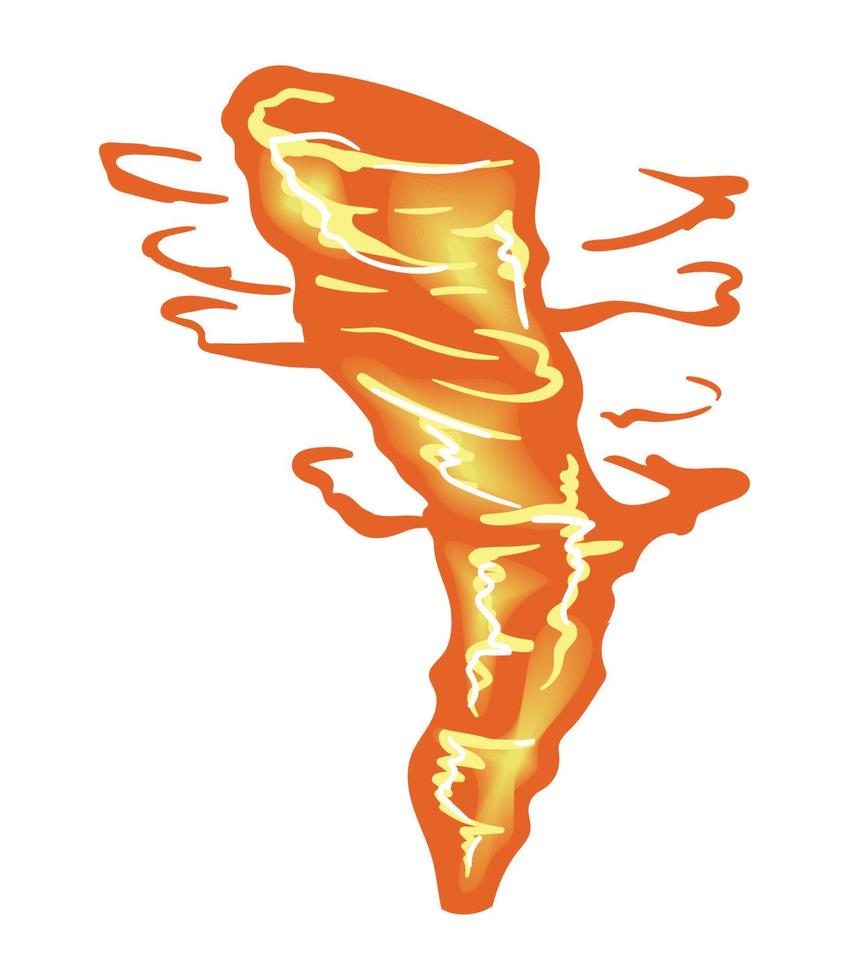 tornado de llamas de fuego vector