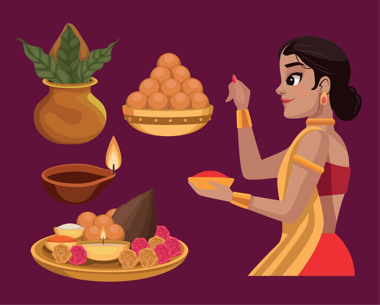 happy bhai dooj icons vector