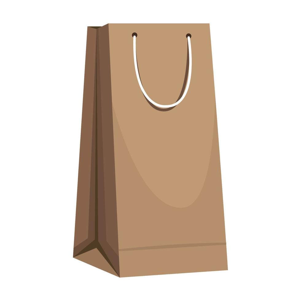 ecology shopping paper bag vector