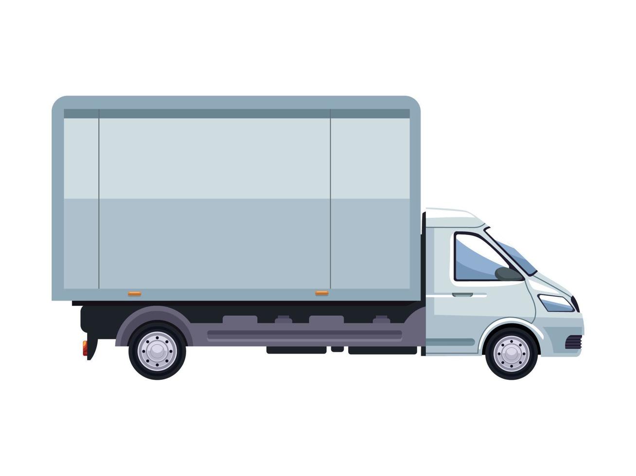 truck white vehicle mockup vector