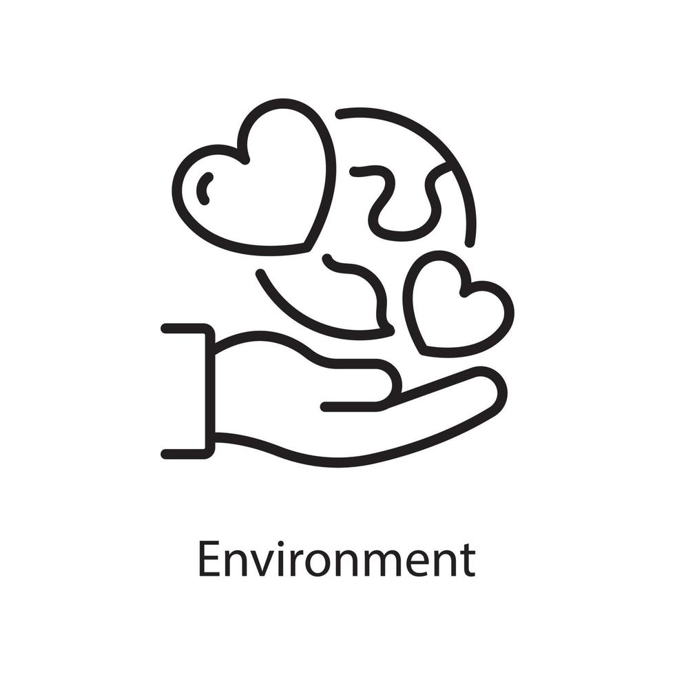 Environment  Vector Outline Icon Design illustration. Love Symbol on White background EPS 10 File