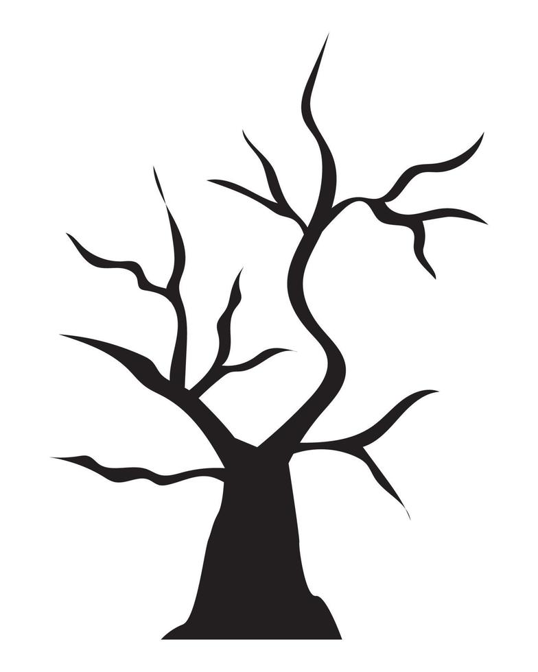 dry tree silhouette vector