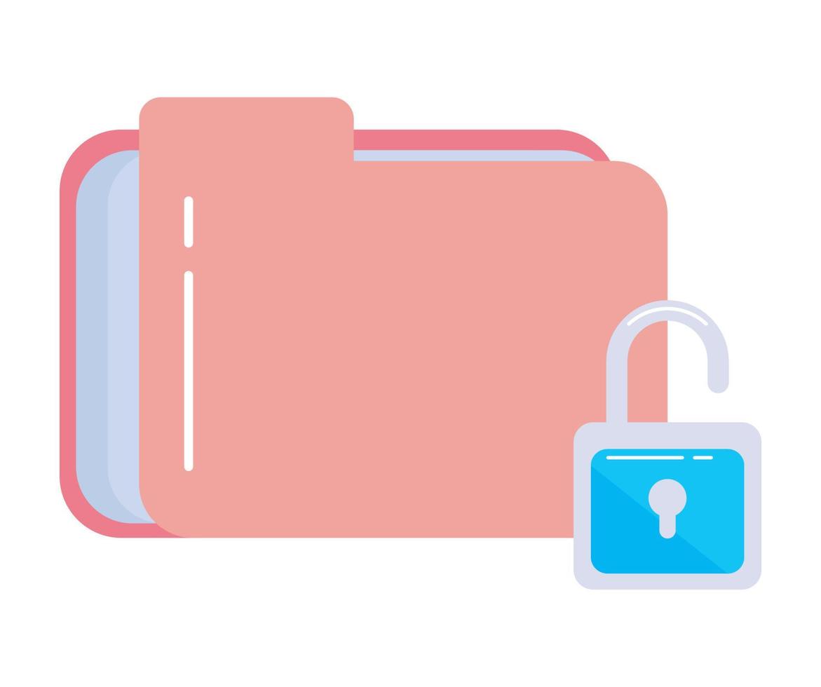 folder file with padlock vector