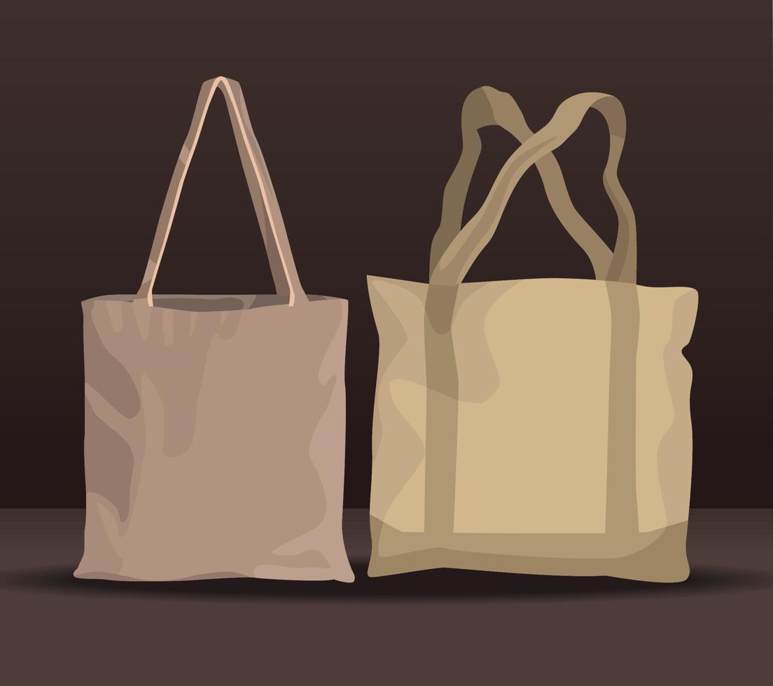 shopping eco sacks products vector