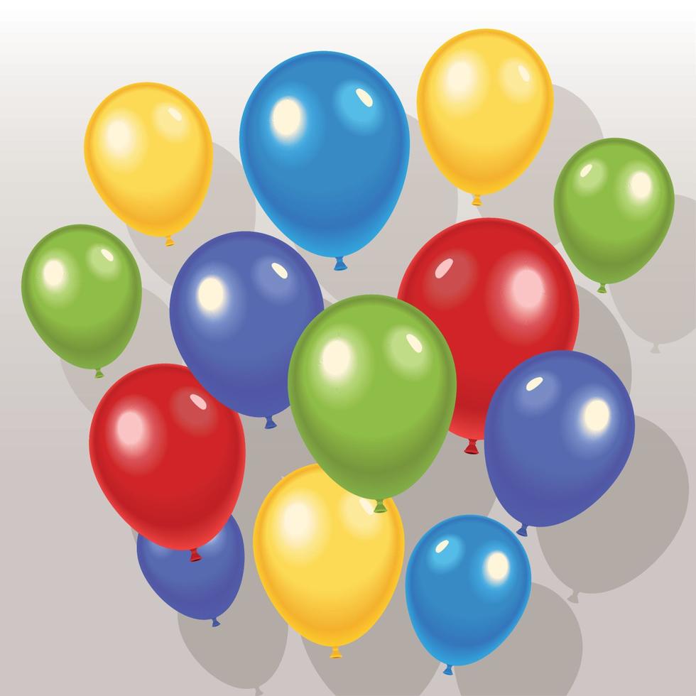 colorful balloons helium vector