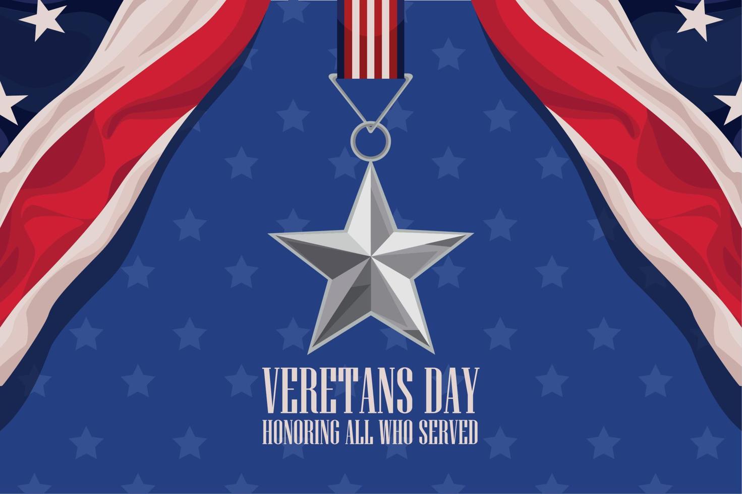 veterans day lettering vector