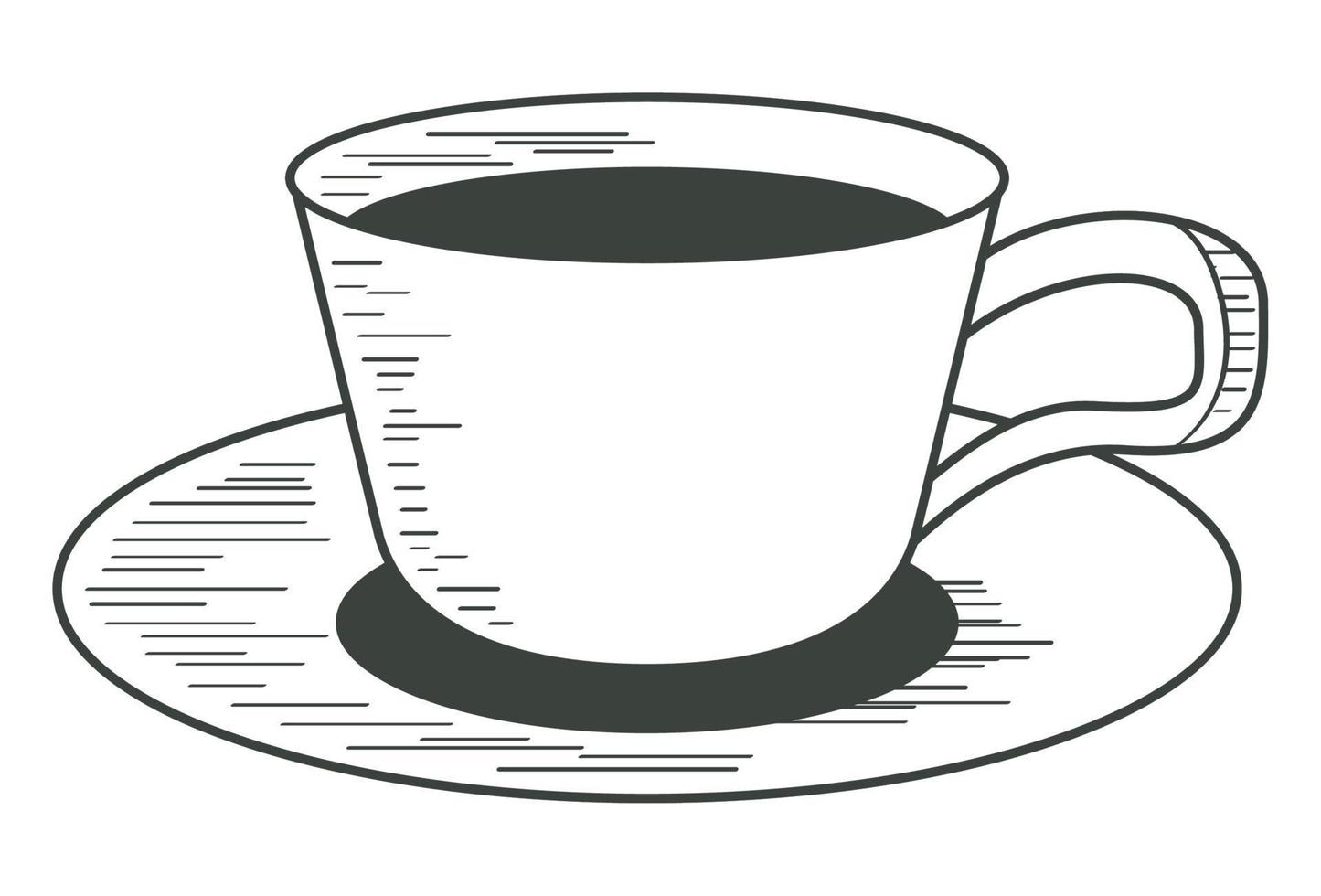 coffee cup sketch style vector