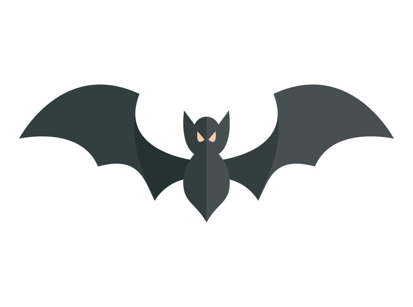 halloween bat flying silhouette vector