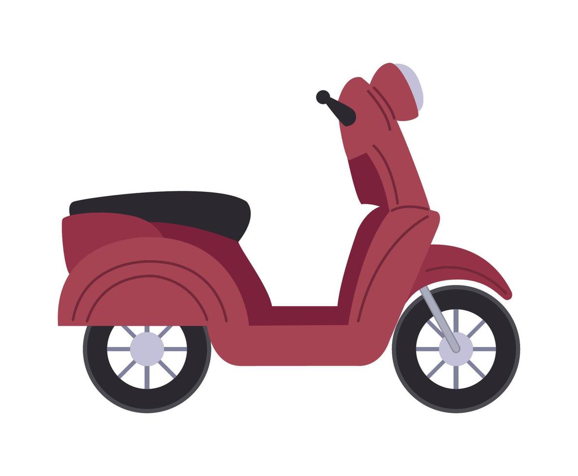 moto scooter roja vector