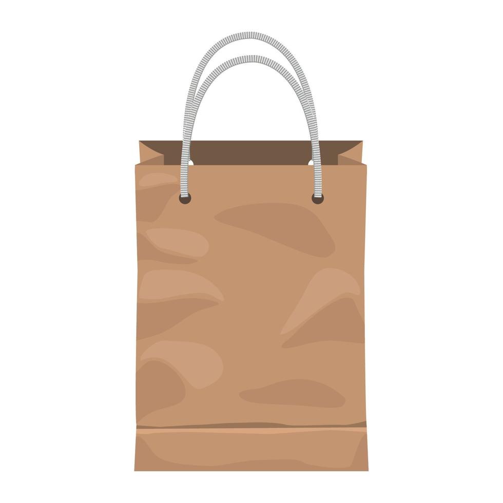 handle ecology shopping bag vector