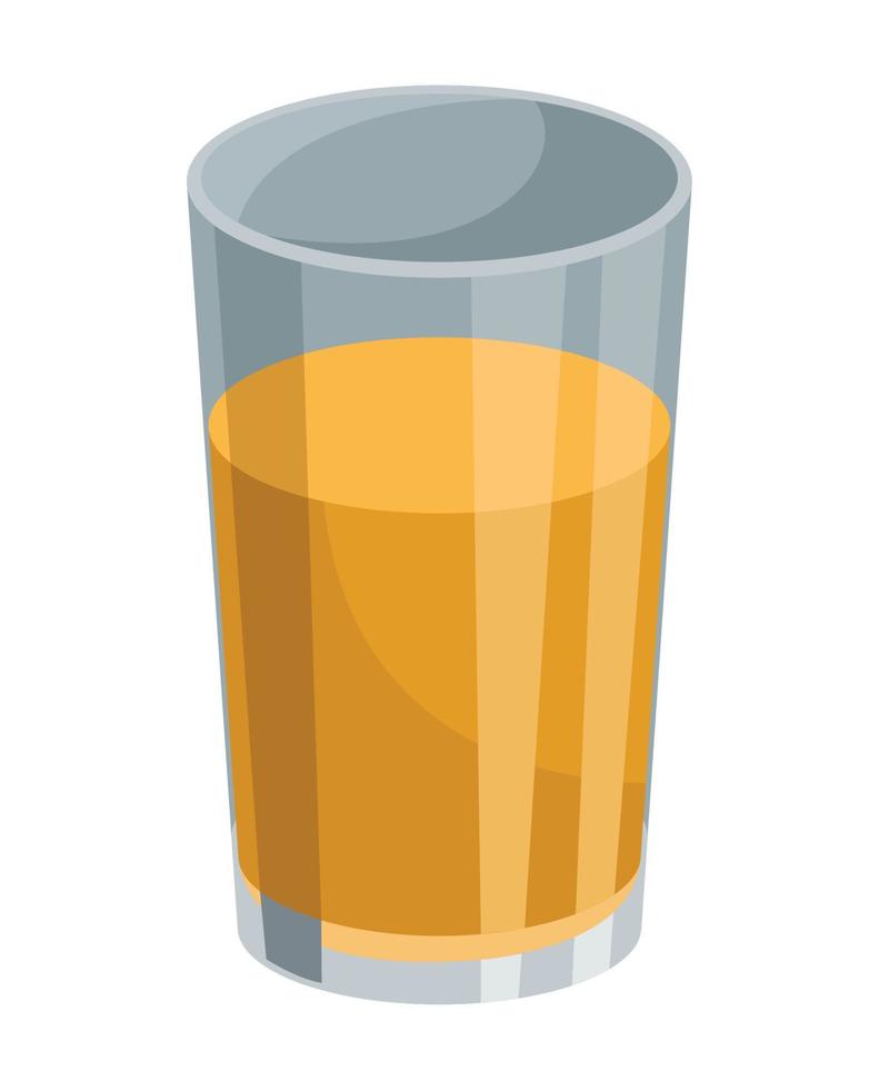 orange juice fruit in glass vector