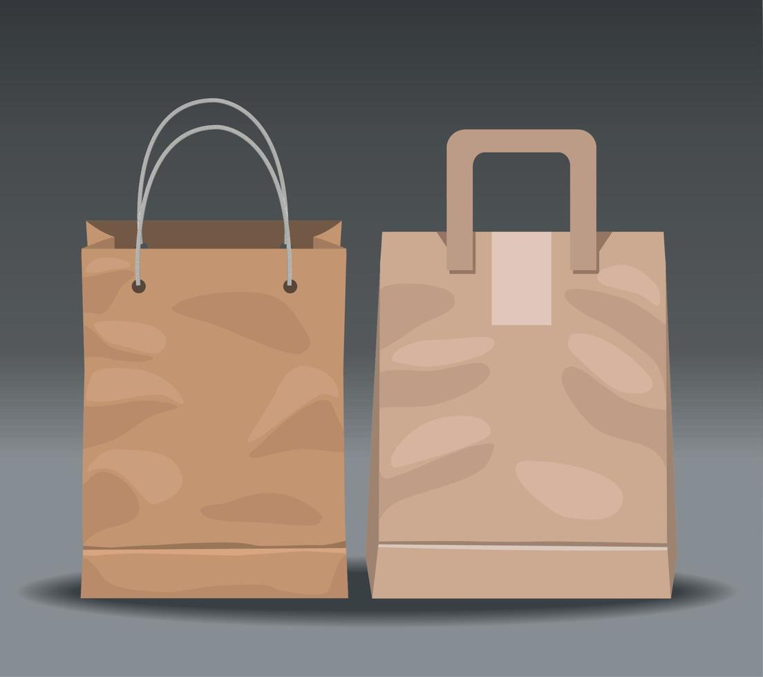 bolsas de la compra paquetes ecológicos vector
