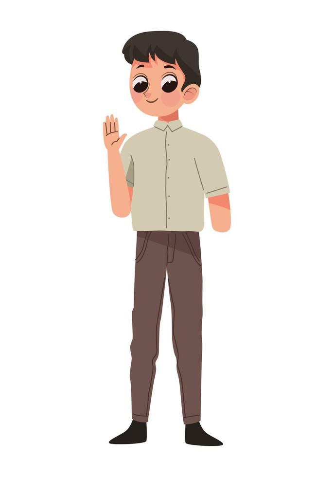 lame man disability person vector