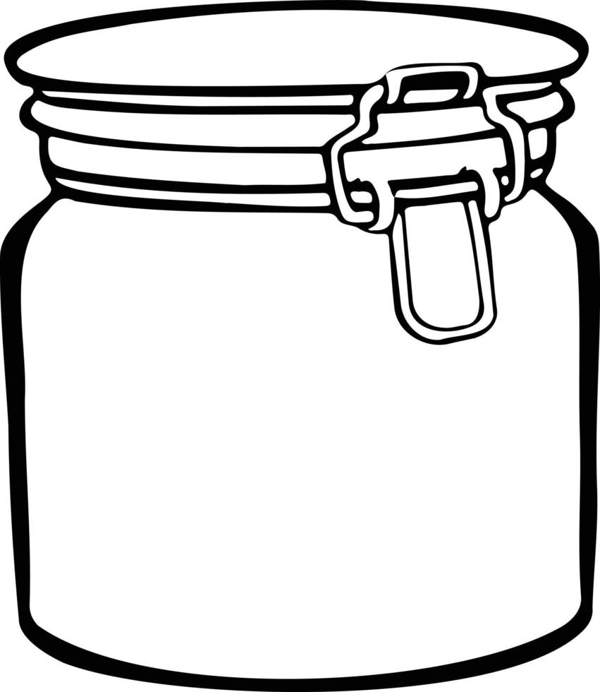 Line Jars with jam. Harvest for the winter, stocks vector