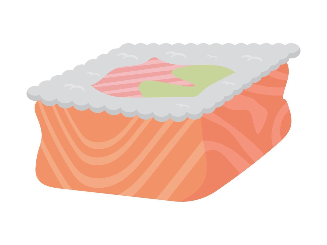 delicioso sushi comida asiática vector