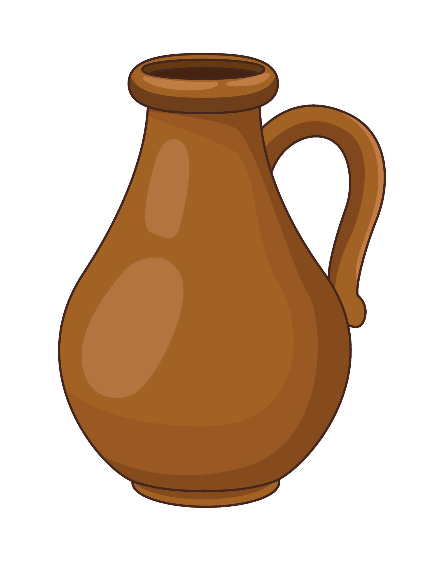 Olla de barro, ilustración, vector sobre fondo blanco. 13733235 Vector en  Vecteezy