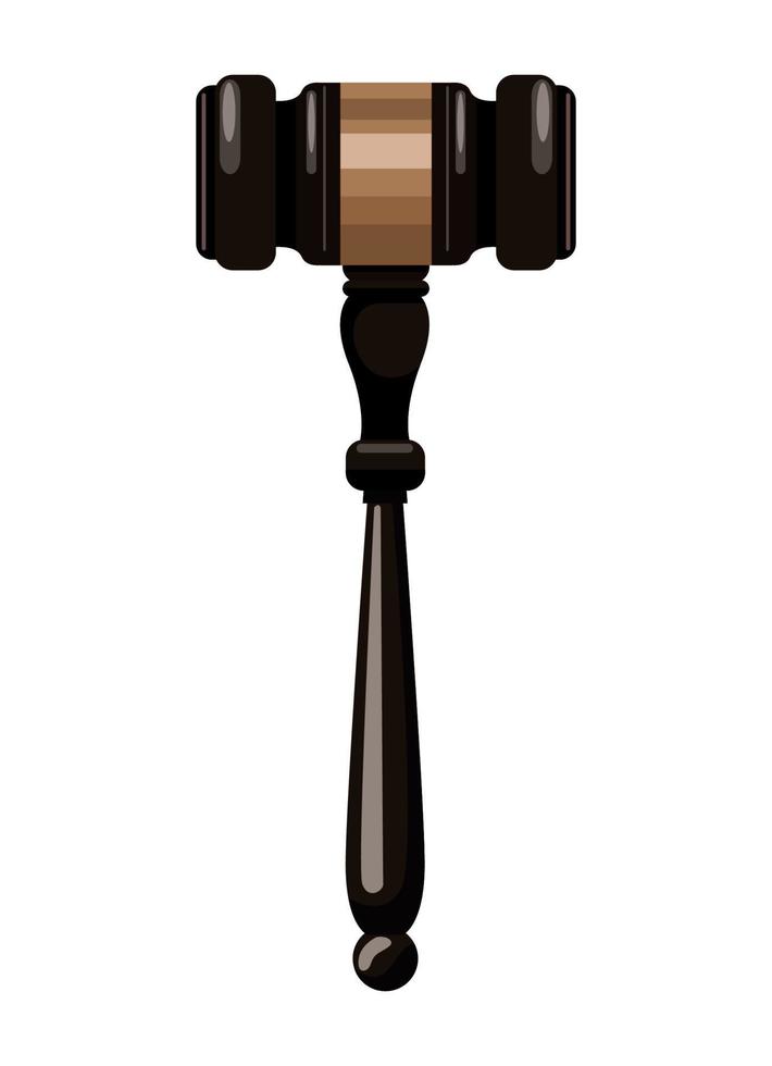 wooden hammer gavel vector