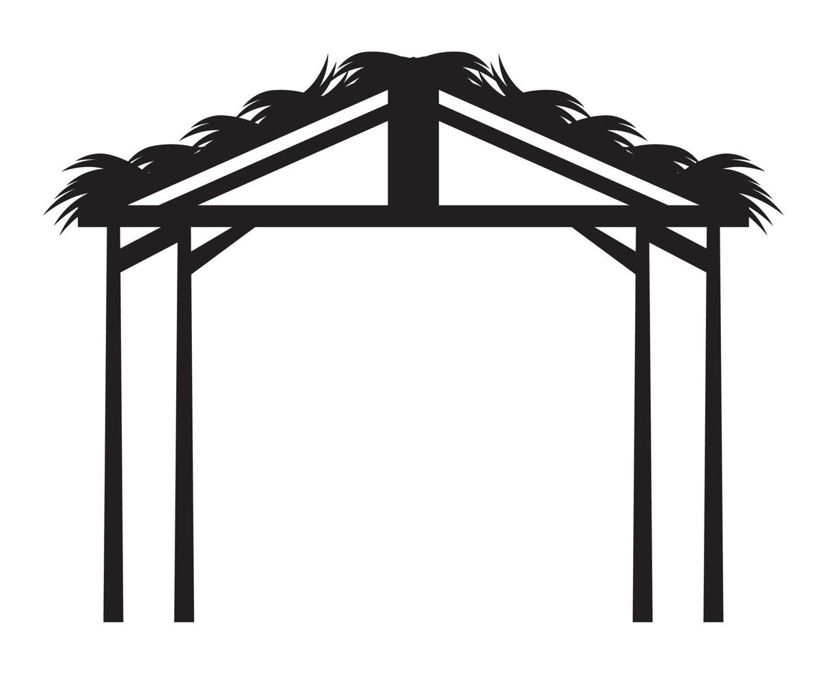 manger stable silhouette vector