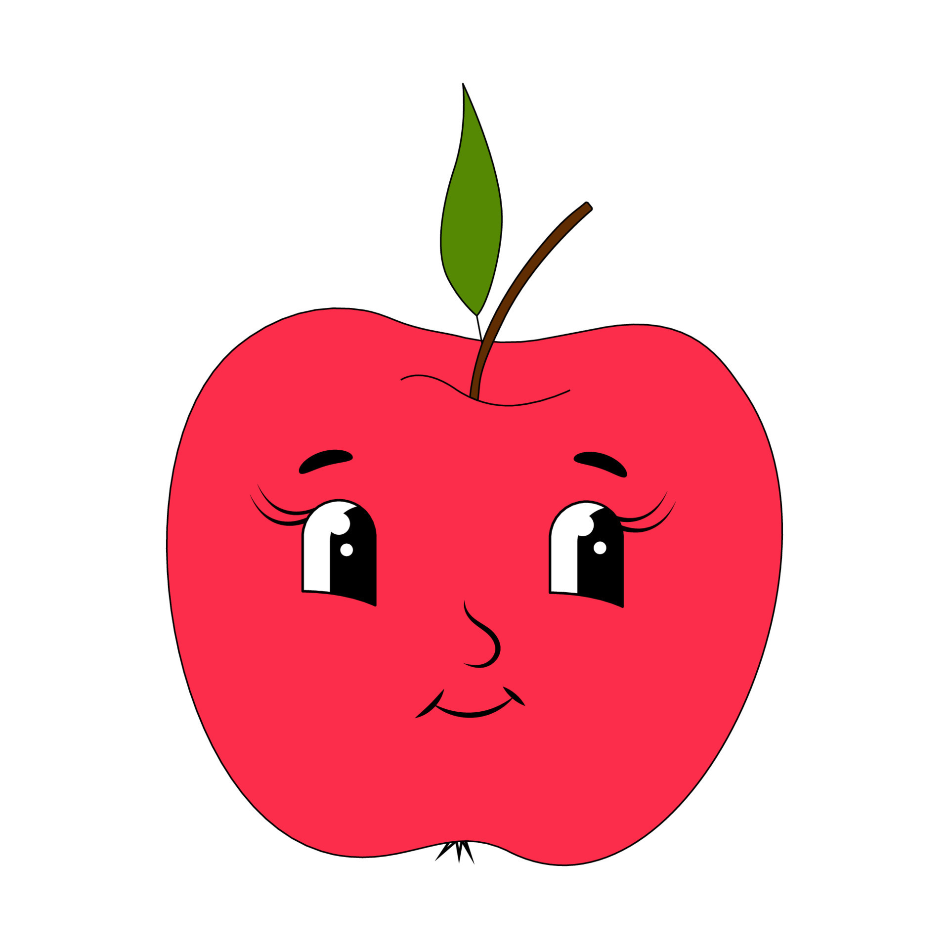 Apple Cartoon . Vector red apple fruit cute character 14176670 Vector Art at Vecteezy Apple Cartoon . Vector red apple fruit cute character 14176670 Vector Art at Vecteezy