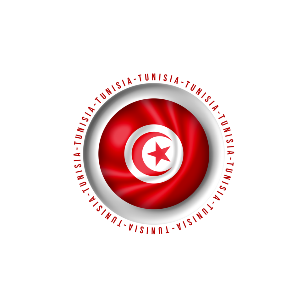Flag Tunisia in Football World championship png