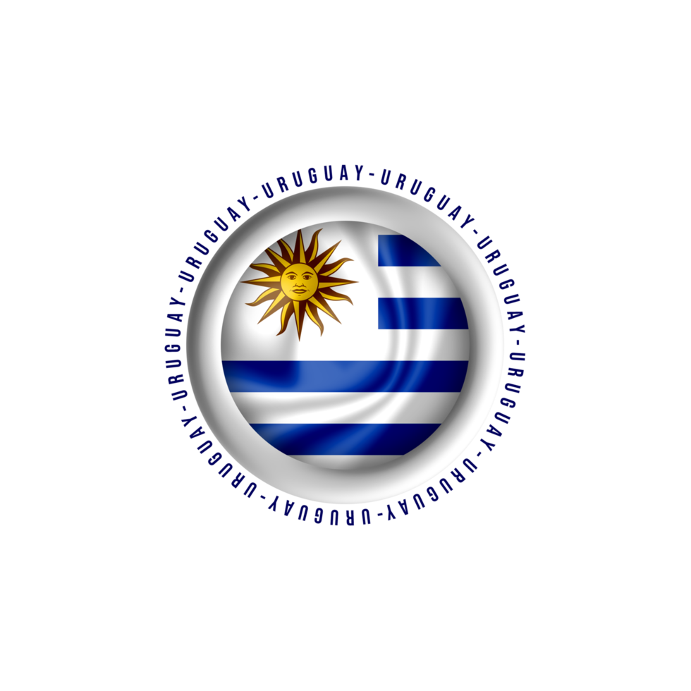 Flag Uruguay in Football World championship png